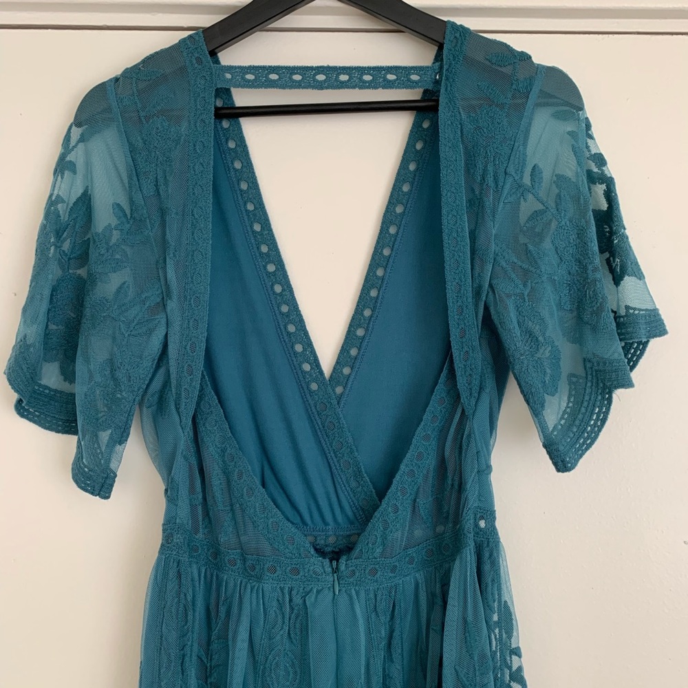 NWT Honey Punch Lace Jumpsuit with Romper under - Picture 7 of 8